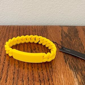 Marc by Marc Jacobs—Link Bracelet Safety Yellow Jelly Silicone (Unisex, OS) NWT